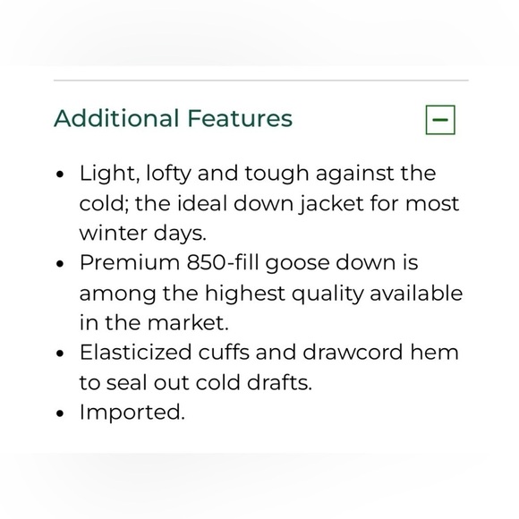 NWT L.L. Bean Men’s Black Ultralight 850 Down Jacket Water Resistant - Size XXL - Picture 12 of 12